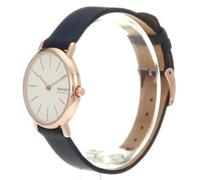 Skagen Signatur Orologio per donna, movimento al quarzo con cinturino in acciaio inossidabile o in pelle, Blu e bianco