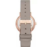 Skagen Signatur Orologio per donna, movimento al quarzo con cinturino in acciaio inossidabile o in pelle, Beige e oro rosa