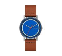 Skagen SKW6899 Signatur Men's Watch - 40mm Blue Dial, Brown Leather Strap