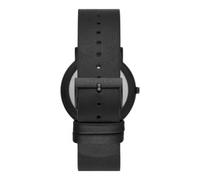 Skagen Orologio Signatur Uomo, movimento al quarzo a tre lancette, cinturino in pelle, 40 mm, grafite