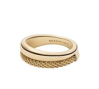 Skagen Women's Merete Gold-Tone Stainless Steel Stack Ring, Size 6.5 (Model: SKJ1601710)