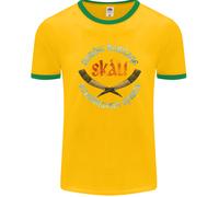Skal The Vikings Alcohol Beer Nordic Odin Uomo Ringer T-Shirt FotL