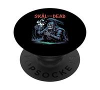 Skål to the Dead - Divertente scheletro vichingo corvo PopSockets PopGrip Adesivo