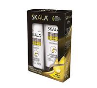 SKALA - Confezione Olio di Argan - Shampoo e Balsamo 325 ml ciascuno - Capelli secchi e danneggiati - Idratazione e brillantezza intensa - Vegano, Cruelty Free e Adatto Metodo Curly
