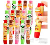 SKAMORI 20 Pezzi Gomme da Cancellare Bambini, Gomma Retrattili a Forma di Penna, Gomme da Cancellare per Gadget Compleanno Bambini & Regalini Fine Festa Compleanno bambini