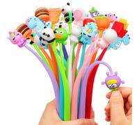 SKAMORI 30 Pezzi Penne Gadget Compleanno Bambini 5 6 7 8 9 10 Anni, Divertenti Penne Gel Animali Originali, Penne Regalini Fine Festa Compleanno Bambini