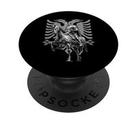 Skanderbeg Bandiera dell'Albania e del Kosovo per un PopSockets PopGrip Adesivo