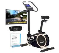 skandika ergometer Morpheus, Fitness Bike, Cyclette con Bluetooth, Cardiofrequenzimetro, 32 Regolabile Resistenza Impostazione e Computer Multifunzione con Calorie bruciate, Battito Cardiaco