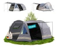Skandika Kambo - Tenda de campeggio tunnel - Cabina letto per 6/8/12 persone - Impermeabile con 3000 colonne d'acqua - 2 m di altezza - 3 ingressi - tenda da sole