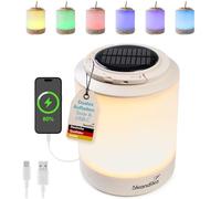 Skandika Lampada da campeggio Nordsol | lampada LED ricaricabile bianco caldo - Powerbank - da 80 a 130 lumen - dimmerabile - da appendere