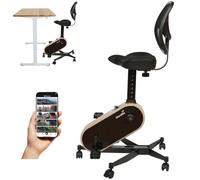 Skandika Liten Mini Cyclette con Computer LCD, 8 Livelli di Resistenza, Braccio e Torace Trainer per la casa, L'Ufficio e la scrivania, Peso utente 110 kg