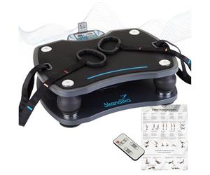 Skandika pedana vibrante 500 3D Vibration | ampia superficie antiscivolo | 4 programmi + 20 livelli | fitness a casa | in ande per esercizi, telecomando + poster | fitness a casa