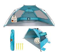 Skandika Tenda da spiaggia Skal | Tenda da spiaggia Quick-Start, protezione UV 80+, finestra panoramica a rete a 360°, protezione dal vento, protezione dal sole, schermo per la privacy