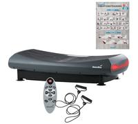 Skandika V2000, 3D o 4D Pedana vibrante, Superficie curvata, Smart LED, Cinghie d'allenamento, Bluetooth (grigio 4D)
