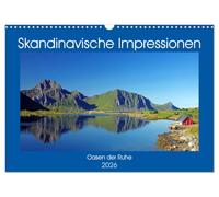 Skandinavische Impressionen - Oasen der Ruhe (Wandkalender 2026 DIN A3 quer), CALVENDO Monatskalender: Ruhige Stimmungsbilder aus Skandinavien, die zum Träumen einladen