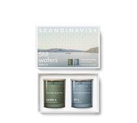 Skandinavisk Still Waters - Set regalo con 2 candele, motivo: fiordo ØY 'Island', formula vegana, 200 g x 2