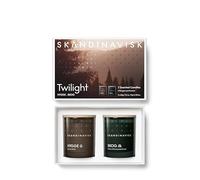 Skandinavisk Twilight Gift Set di 2 candele profumate, Skog 'Forest' e Hygge 'Cosiness', formula vegana, 2 x 65 g