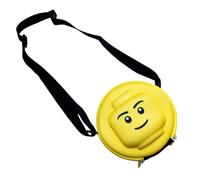 SKANDO BAGS LEGO 3D Round Bag - Borsa a tracolla per bambini con Lego Minifigures Heads