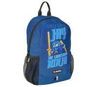 SKANDO BAGS LEGO - Zaino da ragazzo - NINJAGO Jay - pratiche tasche laterali in rete - spallacci regolabili - con riflettori per la visibilità - perfetto per scuola e gite