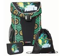 SKANDO BAGS NINJAGO Easy Light Set di zaini per la scuola - Design adatto ai bambini con zaino spazioso, scomparto per il pranzo e elementi riflettenti, Lego Ninjago, Dragon Power, m, Rucksack