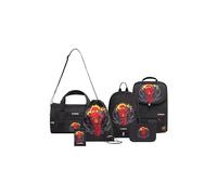 SKANDO BAGS Set di 6 zaini per la scuola LEGO® NINJAGO® Kai, Lego Ninjago, rosso, NORMAL, Set da 6 pezzi con 2 zaini per la scuola, borsa sportiva, sacca da palestra, astuccio e portafoglio