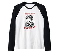 Skank it Up Buttercup Funny Rude Girl Maglia con Maniche Raglan