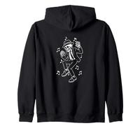 Skanking Skeleton Rude Boy Felpa con Cappuccio