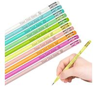 Skartam 60 matite personalizzate sfuse matite personalizzate con nome logo testo personalizzato inciso #2 matita triangolare per bambini nomi studenti ritorno a scuola festa degli insegnanti Emix