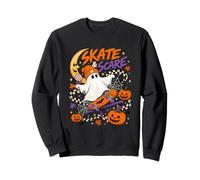 Skate And Scare Ghost Skateboard Halloween Costume Felpa