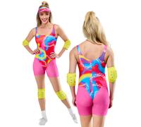 Skate Barbie Costume Adulti Ufficiale 80s 90s Roller Pattinatrice Vestito
