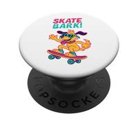 Skate Bark! - Stile comico per cani skater divertente PopSockets PopGrip Adesivo