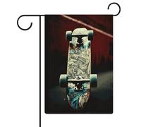 Skate Boards Bandiera Giardino Casa Prato Cartello di Benvenuto Banner Doppio Lato Piccole Bandiere Personalizzate per Piscina Cortile Esterno Decorazione Della Parete Della Casa 31 X 47 Pollici