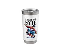 Skate O Byte (8-bit Skateboarder) Bicchiere termico in acciaio inox doppia parete