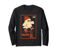 Skate o sparisci con un fantasmino in stile fumetto retrò Maglia a Manica