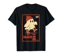 Skate o sparisci con un fantasmino in stile fumetto retrò Maglietta