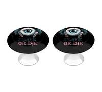 Skate or Die Eyeball Wings Drawer Pull Maniglie Manopole Flat Black Cabinet Cup con vite 2 pezzi