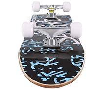 Skateboard 7 Strati Tavole Skateboard completo in Legno d'acero Longboard all'aperto per Adolescenti Adulti principianti