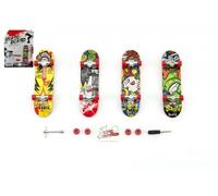 Skateboard a Dita in Plastica 10 cm con Accessori