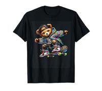 Skateboard Bear con Cappuccio e Cappuccio Maglietta