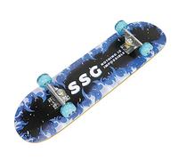 Skateboard Complet pour Enfants, Adolescents et Adultes, débutants, Double Kick Maple Deck Concave Cruiser Skateboard avec Outil en T (ruota flash))
