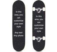 Skateboard completo personalizzato 79x20cm in acero, cuscinetti ABEC 7/9, ponte concavo a doppio colpo di piede, per principianti, adolescenti e adulti