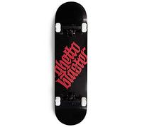 Skateboard Completo Professionale, Principianti, Bambini, Adulti, Tavola in Acero 7 Strati, Cuscinetti Abec 9, Ruote 52mm, Peso Max 90kg, Modello Logo Red 8.125”