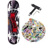 Skateboard completo Tony Hawk PROFESSIONALE Serie Principiante 8.0" + tool multiuso + 50 stickers lucidi