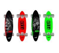 Skateboard con Tavola 61 cm in Legno Fear Rosso Verde