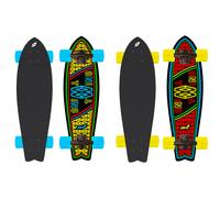 Skateboard con Tavola 70 cm in Legno Coda di Rondine Twins Giallo/Azzurro e Rosso/Giallo
