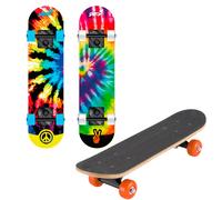 Skateboard con Tavola 80 cm in Legno Concava Hippy Multicolore