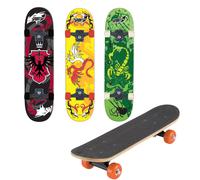 Skateboard con Tavola 80 cm in Legno Concava Orion Rosso Verde e Giallo