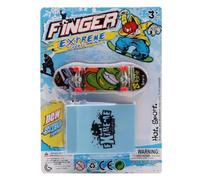 Skateboard Da - Set Di Tavole Da Pattinaggio Con Movimento Della Mano | 17 X 12,6 X 1 Cm + 32 G ABS Leggero | Mini Tavole Da Skate A Mano Da 96 Mm | Motivi Grafici Casuali | Per Imbottiture Per