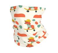 Skateboard Dog Cute Print Ghetta da Collo Traspirante Headwrap Multiuso Sciarpa A Tubo per Estivo Motocicletta Elastico Bandana