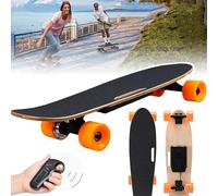 Skateboard Elettrico con Telecomando Wireless Skateboard Elettrici Regolabili A 3 velocità per Adulti 15 Km velocità Massima 8 Km Gamma per Adulti Adolescenti Principiante, Red